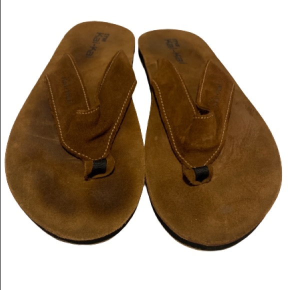 THE KAI-KAI Leather Flip Flops Men’s size 11 - Picture 1 of 6